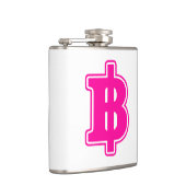 PINK BAHT SIGN ฿ thailändischer ฿ Flachmann (Rechts)