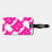 PINK BAHT SIGN ฿ thailändischer ฿ Gepäckanhänger (Rückseite horizontal)