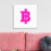 PINK BAHT SIGN ฿ thailändischer ฿ Leinwanddruck (Insitu (Wohnzimmer))