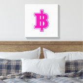PINK BAHT SIGN ฿ thailändischer ฿ Leinwanddruck (Insitu (Schlafzimmer))