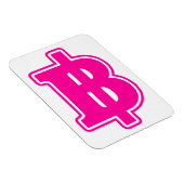 PINK BAHT SIGN ฿ thailändischer ฿ Magnet (Rechte Seite)