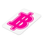 PINK BAHT SIGN ฿ thailändischer ฿ Magnet (Linke Seite)