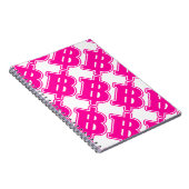 PINK BAHT SIGN ฿ thailändischer ฿ Notizblock (Rechte Seite)
