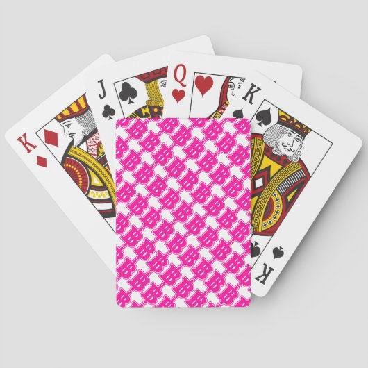 PINK BAHT SIGN ฿ thailändischer ฿ Spielkarten (Rückseite)