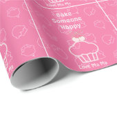 Pink bake jemand glücklich geschenkpapier (Rolleneckpunkt)
