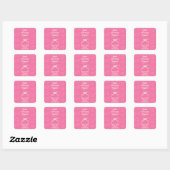 Pink bake jemand glücklich quadratischer aufkleber (Blatt)