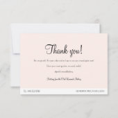 Pink Bakery Cake Care Instruktionskarte Mitteilungskarte (Rückseite)