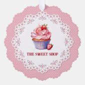 Pink Bakery Packaging Tag | Customizable Ornament Karte (Vorderseite)