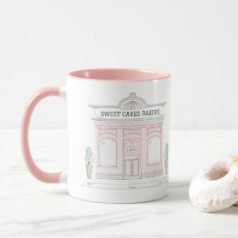 Pink Bakery Shop Tasse | Schaufensterdarstellung