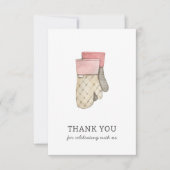 Pink Baking Handschuhe Danke Karte (Vorderseite)
