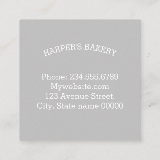 Pink Baking Mixer Quadratische Visitenkarte (Rückseite)