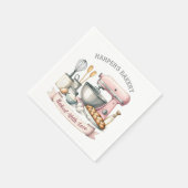 Pink Baking Mixer Serviette (Ecke)