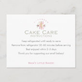 Pink Baking Utensils Cake Care Instructions Dankeskarte (Vorderseite)