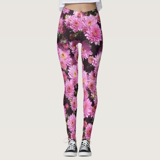 Pink Ball Chrysanthemum Legierung Leggings (Vorderseite)