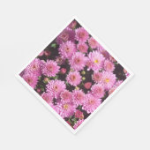 Pink Ball Chrysanthemum Papier Napkins Serviette (Ecke)