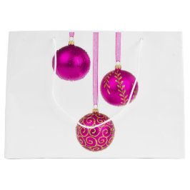 Pink Ball Weihnachtsschmuck Große Geschenktasche Geschenktüte