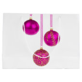 Pink Ball Weihnachtsschmuck Große Geschenktasche Geschenktüte (Rückseite)