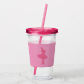 Pink Ballerina Acryltrinkbecher (Rückseite)