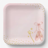 Pink Ballerina Baby Shower Paper Plates Pappteller (Vorderseite)