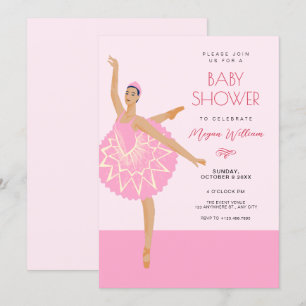Pink Ballerina Ballerina Ballett Babybett Einladung
