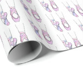 Pink Ballerina Ballet Geschenkpapier (Rolleneckpunkt)