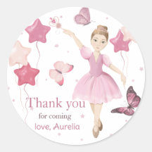 Pink Ballerina Birthday Vielen Dank