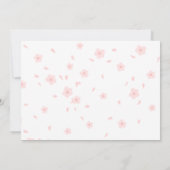 Pink Ballerina Bunny First Birthday Floral Foto Einladung (Rückseite)