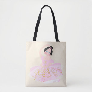 Pink Ballerina Custom All-Over-Print Tote Bag Tasche