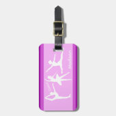 Pink Ballerina Custom Ballet Gepäckanhänger (Vorderseite vertikal)
