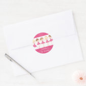 Pink Ballerina Dance Geburtstagsparty Sticker (Umschlag)