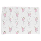 Pink Ballerina Dancer Girl Geschenktasche Große Geschenktüte (Vorderseite)