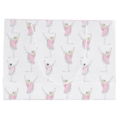 Pink Ballerina Dancer Girl Geschenktasche Große Geschenktüte (Rückseite)