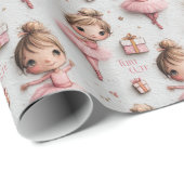 Pink Ballerina Dream with Tutus Geschenkpapier (Rolleneckpunkt)