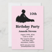 Pink Ballerina Geburtstagsfeier Einladung (Vorderseite)