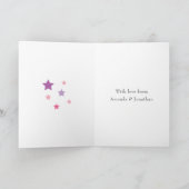 Pink Ballerina Geburtstagsparty Gruß Karte (Innenseite)