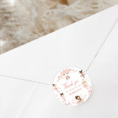 Pink Ballerina Geburtstagsparty Runder Aufkleber