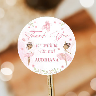Pink Ballerina Geburtstagsparty Sticker