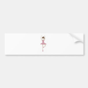 Pink Ballerina Girl Autoaufkleber