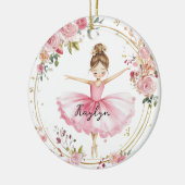 Pink Ballerina Keramik Ornament (Links)