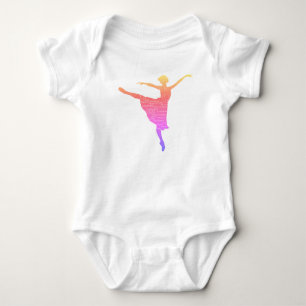 Pink Ballerina Neujahr wünscht Baby Bodysuit Strampler