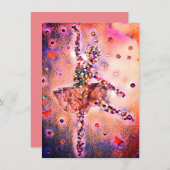 Pink Ballerina Niedlich Dancing Girl Custom Card (Vorne/Hinten)
