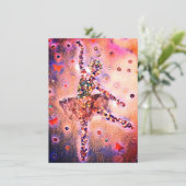 Pink Ballerina Niedlich Dancing Girl Custom Card (Stehend Vorderseite)