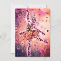 Pink Ballerina Niedlich Dancing Girl Custom Card