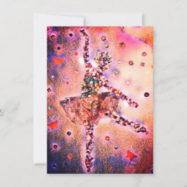 Pink Ballerina Niedlich Dancing Girl Custom Card