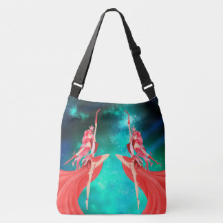 Pink Ballerina Night Sky Tragetaschen Mit Langen Trägern