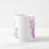 Pink Ballerina Personalisiert Ballet Kaffeetasse (Mittel)