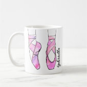 Pink Ballerina Personalisiert Ballet Kaffeetasse (Links)