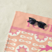 Pink Ballerina Personalisiert Strandtuch (Beispiel)