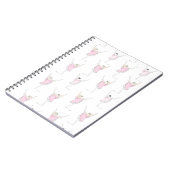 Pink Ballerina Pink Dancer Girl Notizblock (Linke Seite)