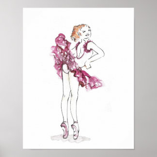 Pink Ballerina Poster